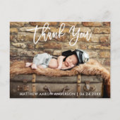 Moderne Dankkaart voor Nieuwe Baby met Borstel Sch Briefkaart (Voorkant)