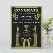 Moderne dans gefeliciteerd kaart (Staand voorkant)