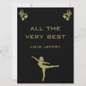 Moderne dans gefeliciteerd kaart (Achterkant)