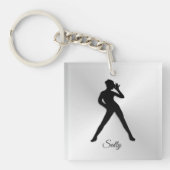 Moderne Dans met Naam Sleutelhanger (Voorkant)