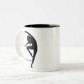 Moderne danseres Silhouette Dance Tweekleurige Koffiemok (Voorkant links)