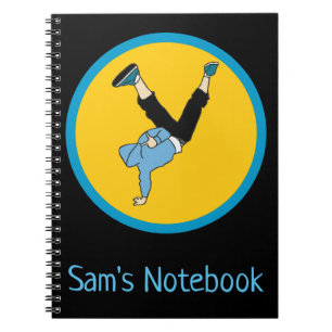 Moderne danseres voor hippe hopstijl notitieboek