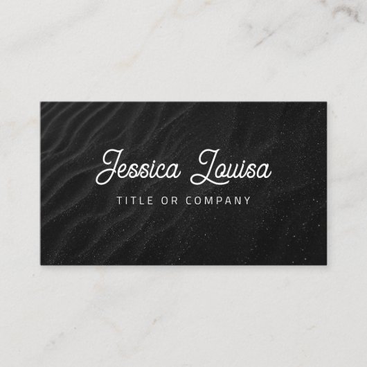 Moderne Dark Sand QR-code Visitekaartje (Voorkant)