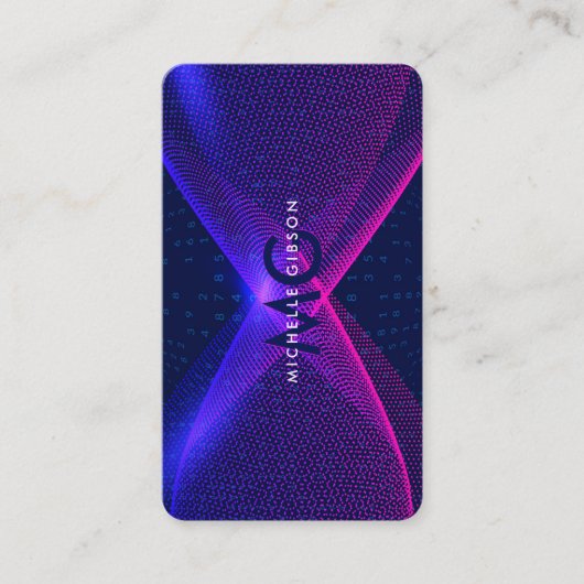 Moderne Data Scientist Software Engineer Paarse Visitekaartje (Voorkant)