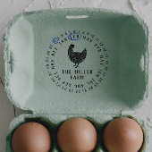 Moderne datum maand verse eieren 	rubberstempel