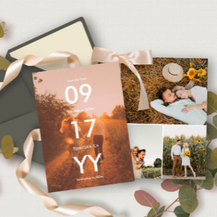 Moderne datum typografie foto save the date