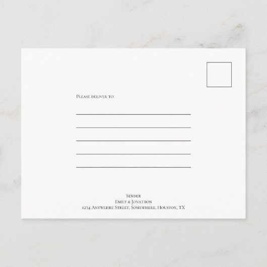 Moderne datumnummertypografie Roze Save the date Aankondigingskaart (Achterkant)