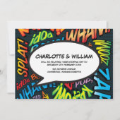 Moderne datumwijziging Leuke spraakballon Save The Date (Achterkant)