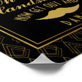 Moderne deco Gold & Black GENTLEMEN BATHROOM Poster (Hoek)