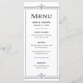 Moderne Déco | Menu Classique Noir et Blanc (Devant)