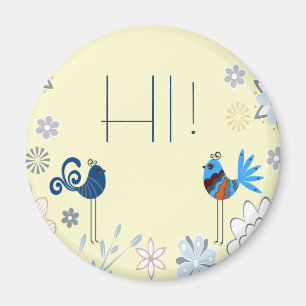 Moderne decoratieve blauwe vogels magneet