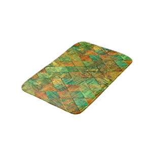 Moderne decoratieve geometrische glas-in-lood badmat