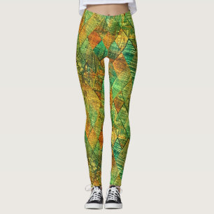 Moderne decoratieve geometrische glas-in-lood leggings