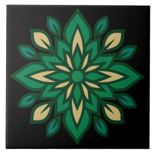 Moderne decoratieve groene accent tegeltje