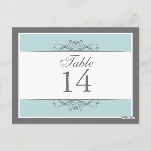 Moderne decoratieve tafel nummer Kaart (Achterkant)