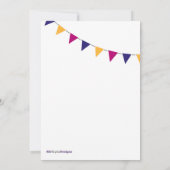 Moderne decoratieve vlaggenuitnodiging kaart (Achterkant)