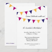 Moderne decoratieve vlaggenuitnodiging kaart (Voorkant / Achterkant)