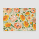 Moderne decoupage gele bloem script letters tissuepapier (Voorkant)