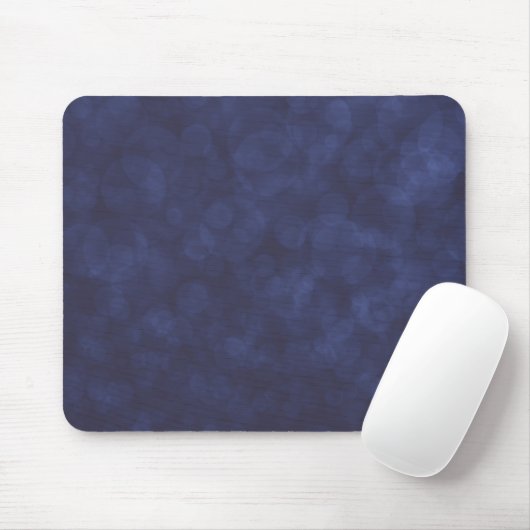 Moderne Deep Blue Bokeh Muismat (Met muis)