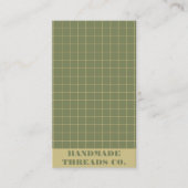 Moderne Deep Green geruit patroon QR-code Visitekaartje (Voorkant)