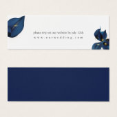 Moderne Deep Indigo Blue Wedding Website RSVP Mini Visitekaartjes (Voorkant /achterkant)