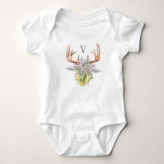 Moderne deer-schedel- en tuinpasta-kleuren romper (Voorkant)