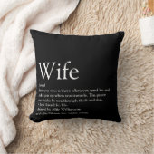 Moderne definitie van een leuk vrouw in zwart en w kussen (Deken)