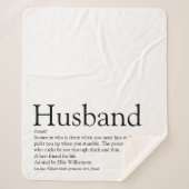 Moderne definitie van zwart-witte lol-echtgenoot sherpa deken (Voorkant)