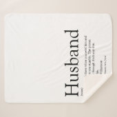 Moderne definitie van zwart-witte lol-echtgenoot sherpa deken (Voorkant (horizontaal))