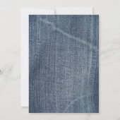 Moderne Denim Surprise verjaardagsfeestje Kaart (Achterkant)