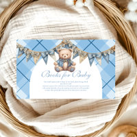 Moderne Denim Teddy Bear Baby shower Diapper Raffl