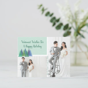 Moderne dennenbomen 2 Foto Kerst Briefkaart