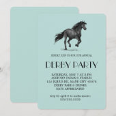 Moderne Derbyfeest Invitatie Paardensport Kaart (Voorkant / Achterkant)