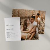 Moderne Design 2 Mariage photo Invitation Foil