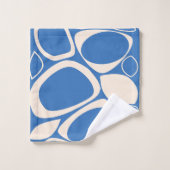 Moderne Design bleu crème Abstrait Motif (Gant de toilette)