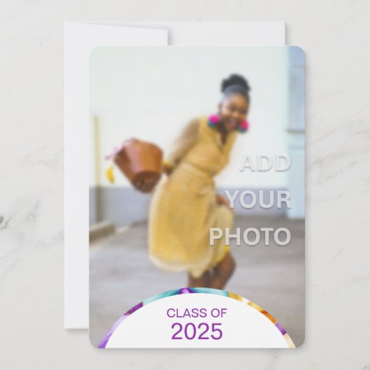Moderne Design Graduation Photo Invitation (Devant)
