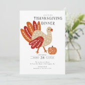 Moderne Design Turquie Thanksgiving Invitation (Debout devant)