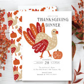 Moderne Design Turquie Thanksgiving Invitation