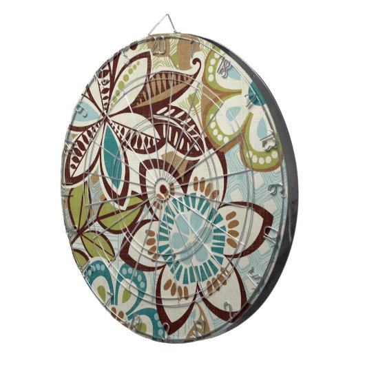Moderne Design van Floral Dartbord (Voorkant Rechts)