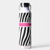 Moderne designer gepersonaliseerde zebra stripe Da Waterfles (Voorkant)