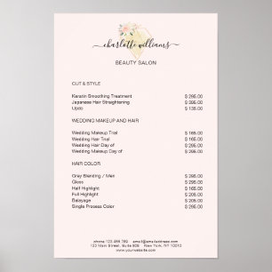 Moderne Diamanten Bloem Prijslijst Poster