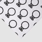 Moderne diamanten ring silhouetten tissuepapier (Detail)