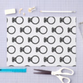 Moderne diamanten ring silhouetten tissuepapier (Craft)