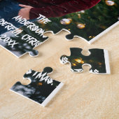 Moderne Dier Kerst Paar Foto Legpuzzel (Zijkant)