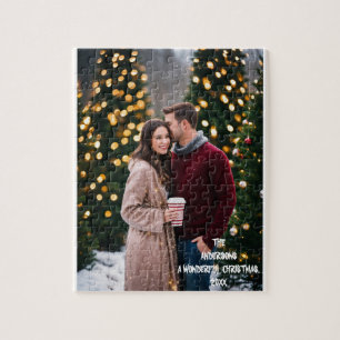 Moderne Dier Kerst Paar Foto Legpuzzel