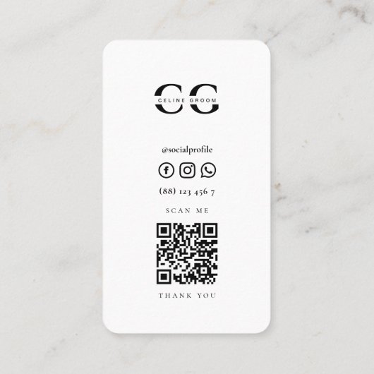 Moderne Dierenartsenverzorging Dierenarts QR Visitekaartje (Achterkant)