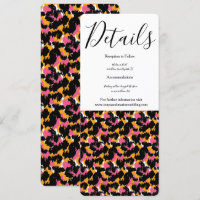 Moderne Dierenprint Roze Zwarte Bruiloft