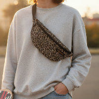 Moderne Dierlijke Leopard Huid Donkerbruine Naam A