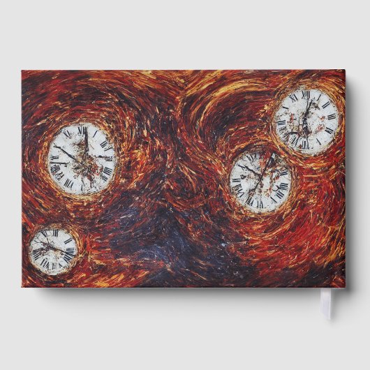 Moderne digitale kunst in 3D stijl Gastenboek (Achterkant)