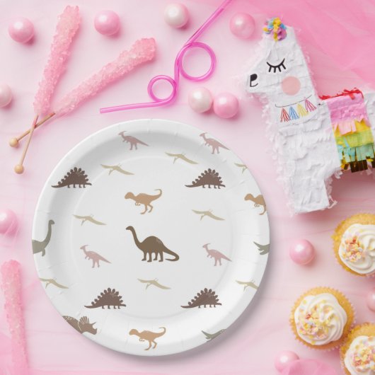 Moderne Dinosaurus Party Borden Papieren Bordje (Feest)